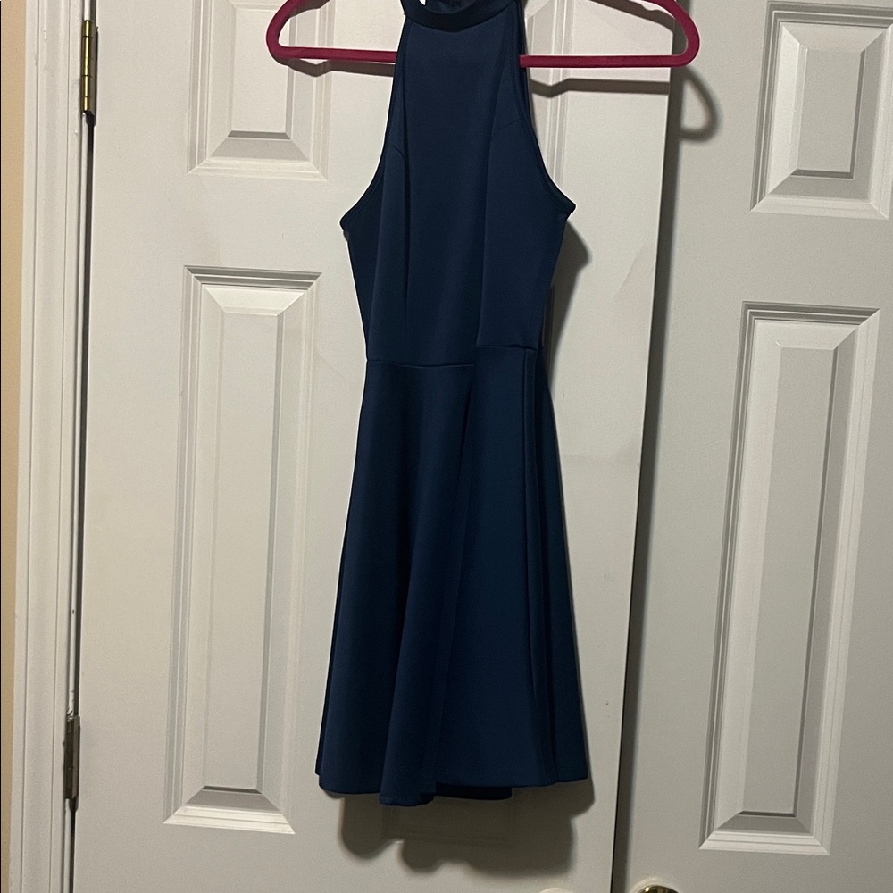 Charlotte Russe Navy Halter Mini Dress